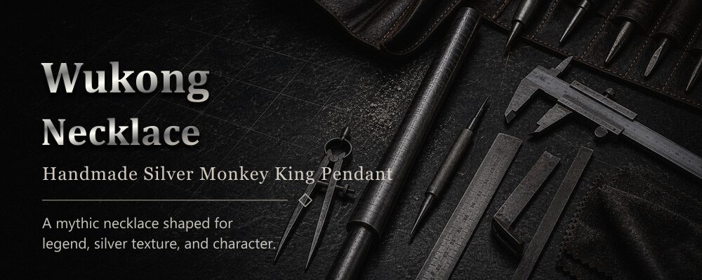 Black Myth Wukong necklace silver material as listed metalsmith tools workshop banner