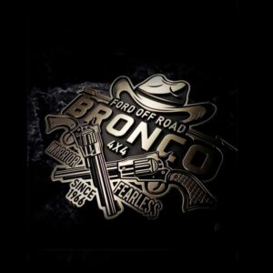 Ford Mustang Badge - Brass Mustang Car Emblem with 3M Adhesive