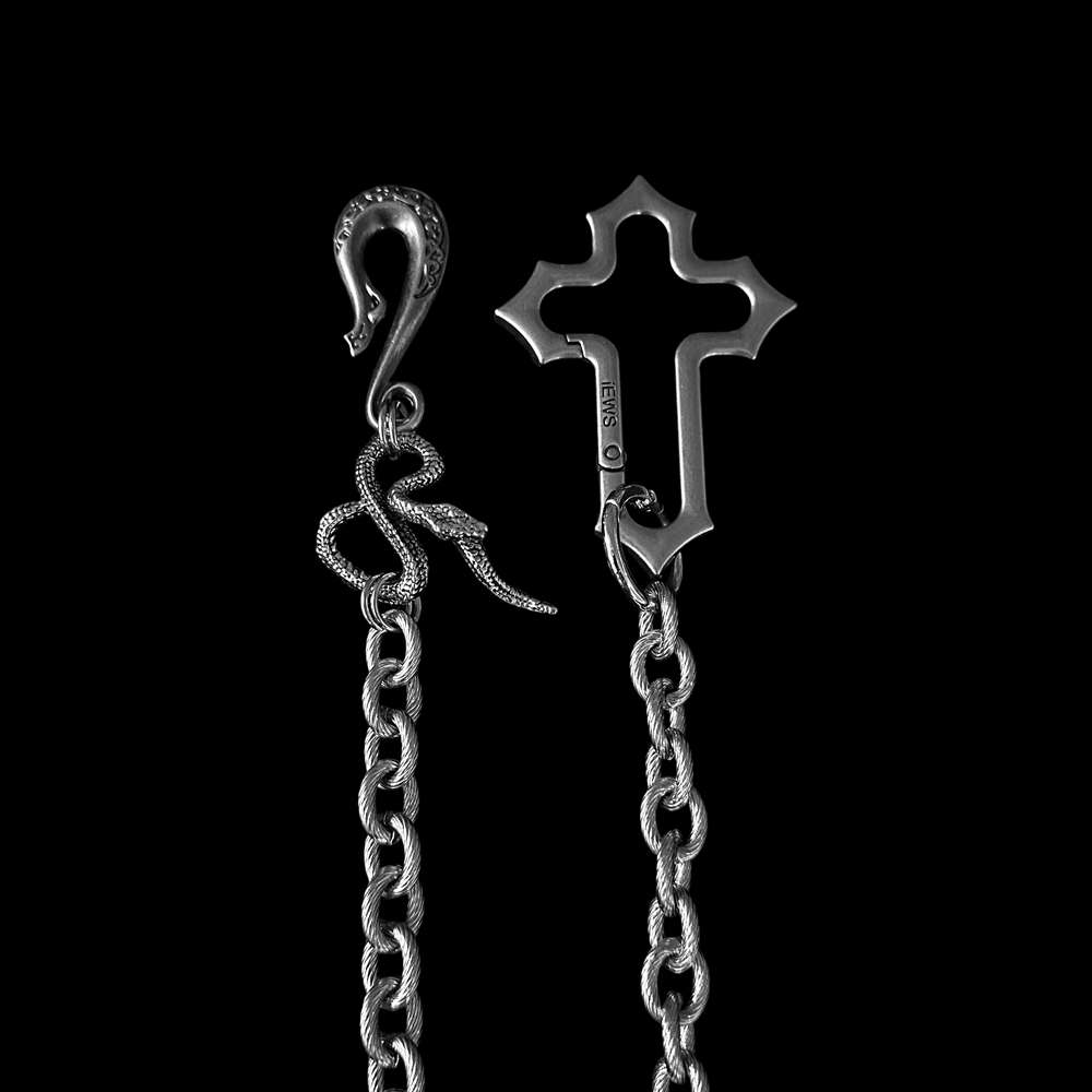 Heavy 925 silver biker pants chain for men
