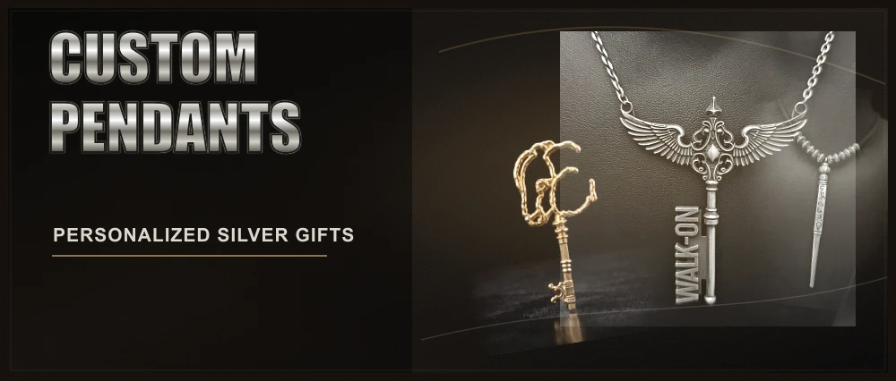custom pendant necklace men featured image with MENSSKULL silver pendant products
