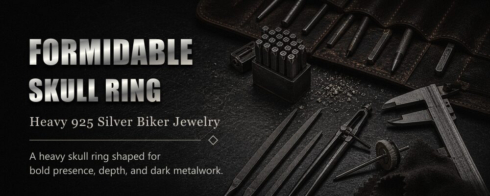 formidable skull rings 925 sterling silver metalsmith tools workshop banner