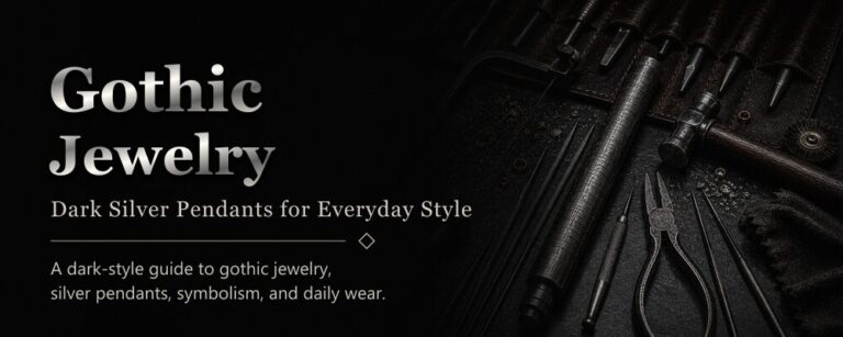 gothic jewelry guide featured image with silver jewelry workshop tools
