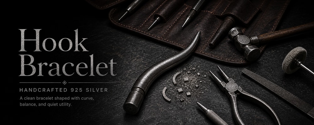 Hook Bracelet MENSSKULL silver jewelry making tools banner