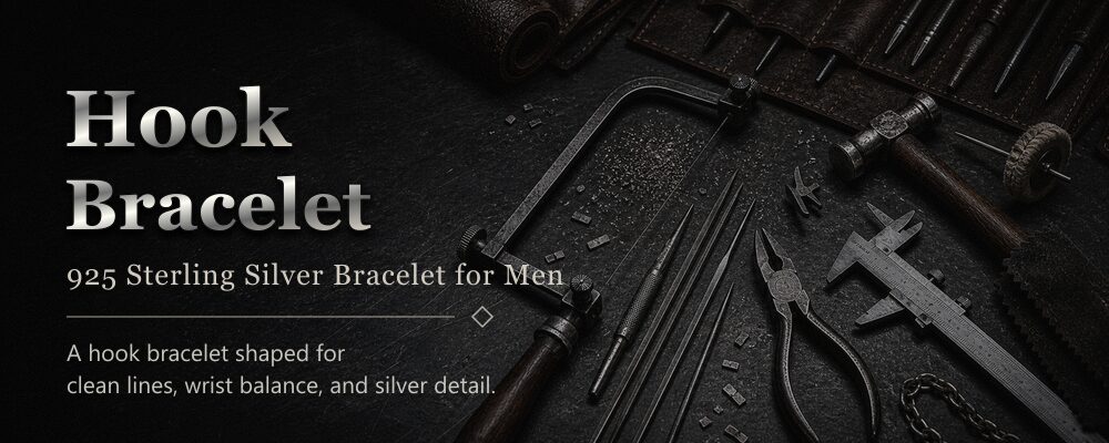 hook bracelet 925 sterling silver metalsmith tools workshop banner