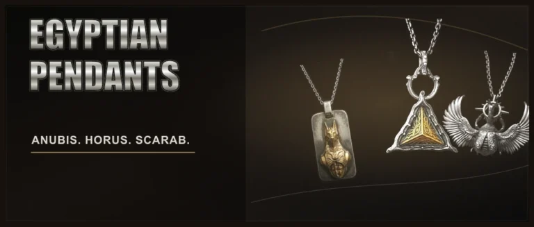 egyptian pendants for men featured image with MENSSKULL silver pendant products