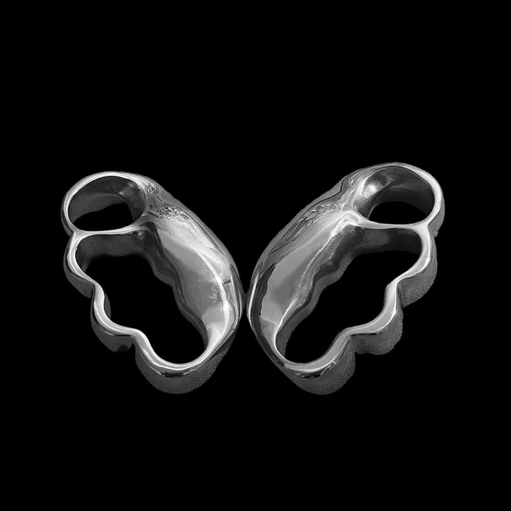 Two Hole Steel Knuckles - Stainless Steel Metal Knuckles for Men - Image 3