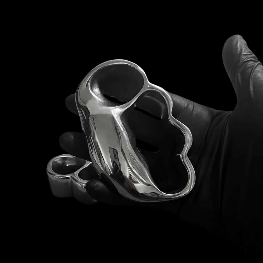 Two Hole Steel Knuckles - Stainless Steel Metal Knuckles for Men - Image 4