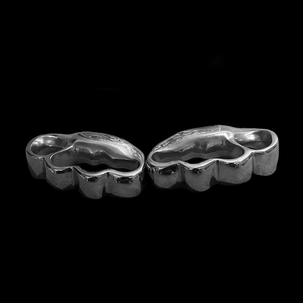 Two Hole Steel Knuckles - Stainless Steel Metal Knuckles for Men - Image 6
