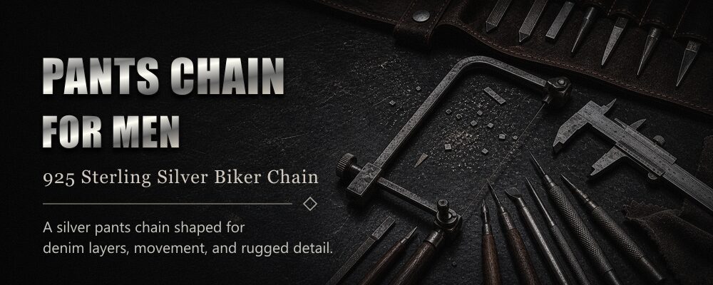 pants chain for men 925 sterling silver metalsmith tools workshop banner
