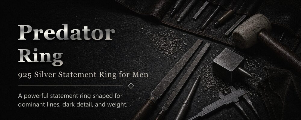 predator ring men 925 sterling silver metalsmith tools workshop banner
