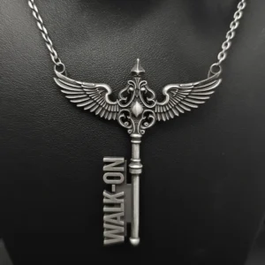 Custom Name Necklace - 925 Silver Angel Wing Key Pendant | Personalized Jewelry Gift
