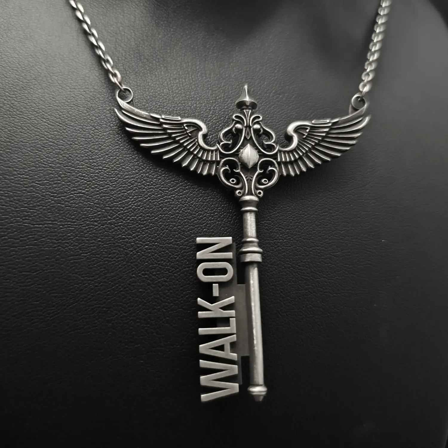 Custom Name Necklace - 925 Silver Angel Wing Key Pendant | Personalized Jewelry Gift - Image 9