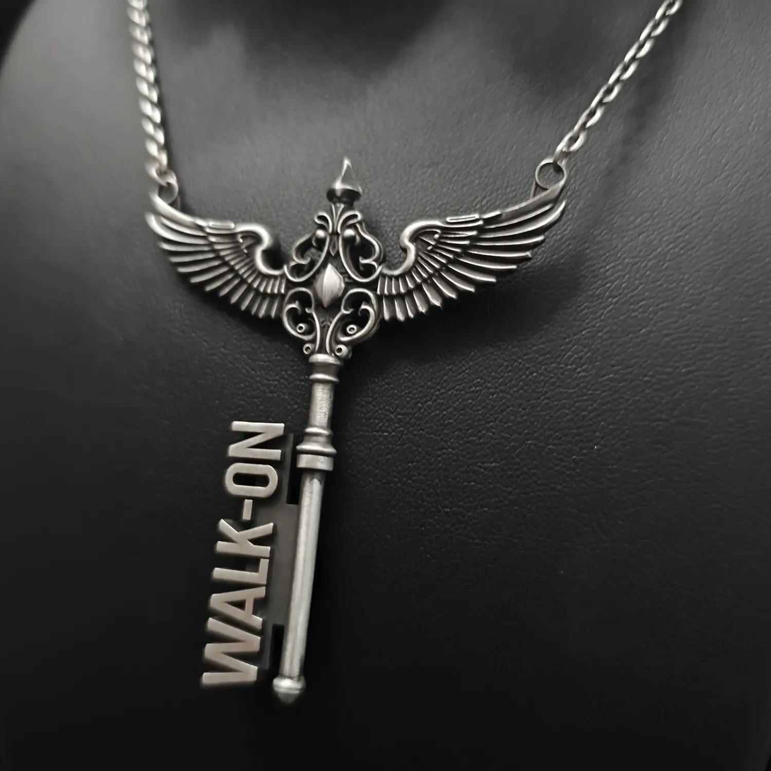 Custom Name Necklace - 925 Silver Angel Wing Key Pendant | Personalized Jewelry Gift - Image 4