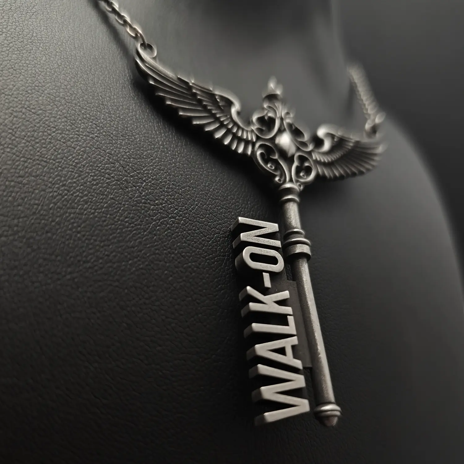 Custom Name Necklace - 925 Silver Angel Wing Key Pendant | Personalized Jewelry Gift - Image 3