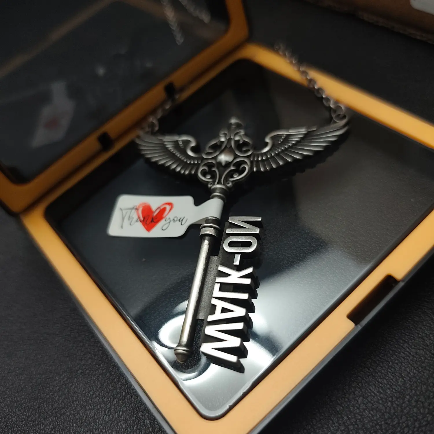 Custom Name Necklace - 925 Silver Angel Wing Key Pendant | Personalized Jewelry Gift - Image 13