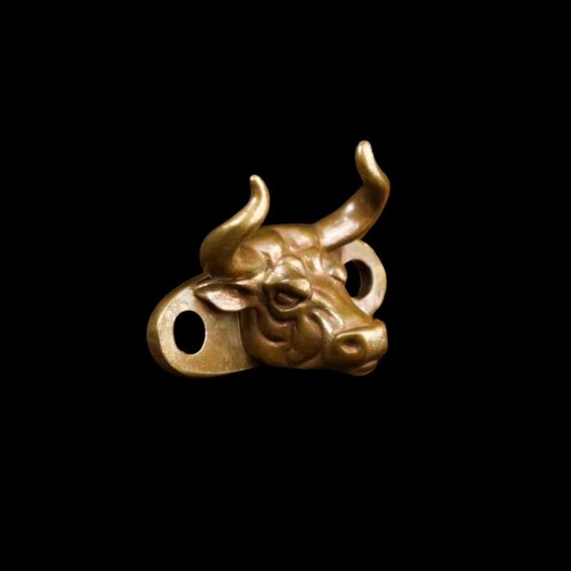 Bull shoe buckle brass horns buckle & key buckle pendant - Image 2
