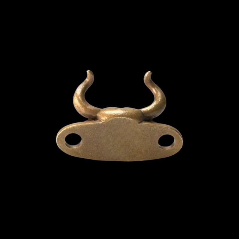Bull shoe buckle brass horns buckle & key buckle pendant - Image 3