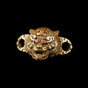 Tiger Beast King Buckle - Brass Accessory for Men