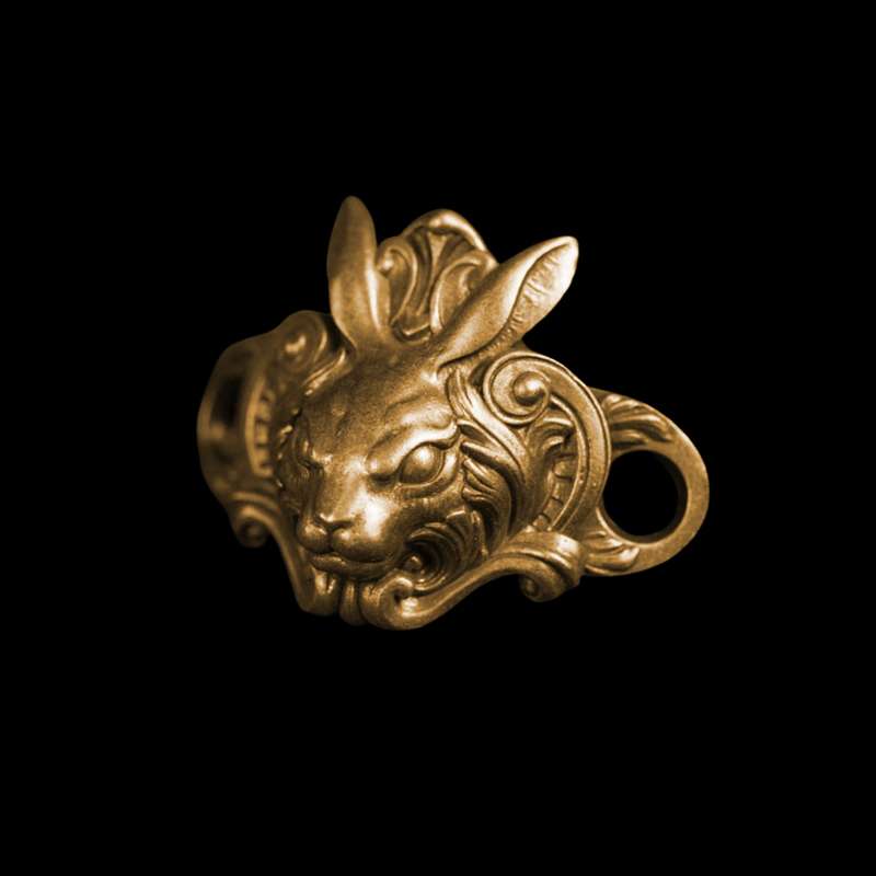Rabbit Bunny Buckle - Brass Accessory for Men - Image 2