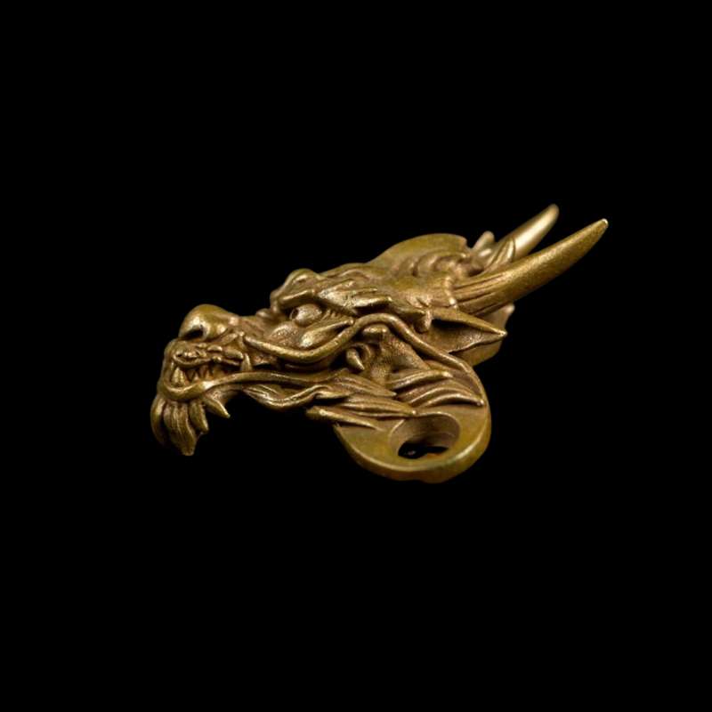 Dragon Shoelace Buckle - Brass Accessory for Men - Image 2