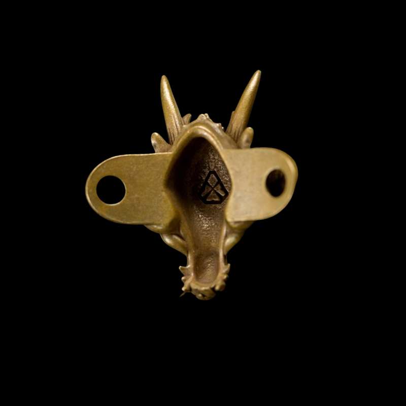 Dragon Shoelace Buckle - Brass Accessory for Men - Image 3