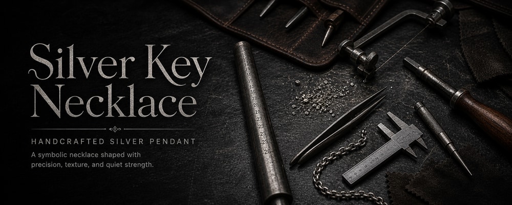 Silver Key Necklace MENSSKULL silver jewelry making tools banner