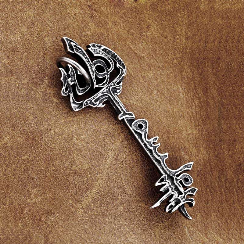 Cthulhu Mythos Silver Key Pendant for Men - 925 Silver Necklace - Image 5