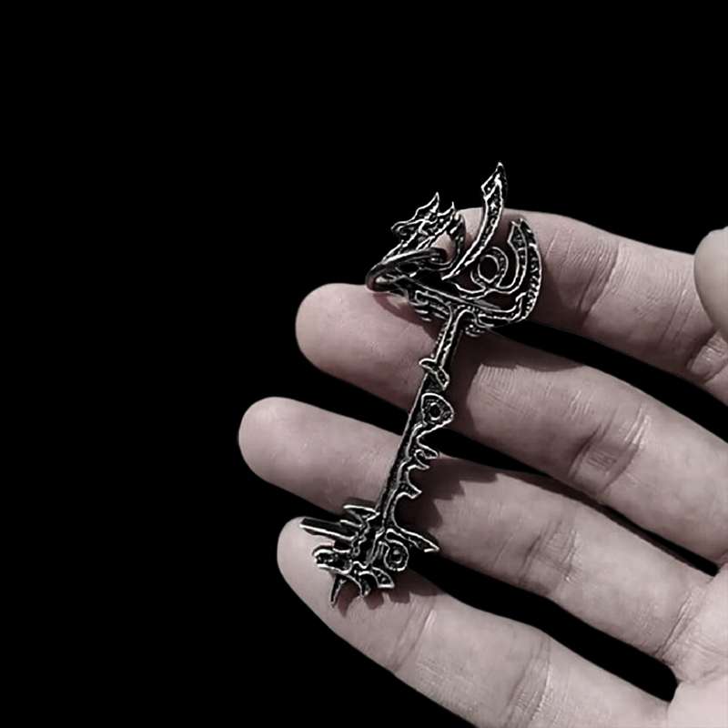 Cthulhu Mythos Silver Key Pendant for Men - 925 Silver Necklace - Image 3