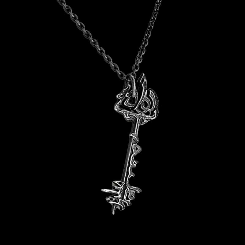 Cthulhu Mythos Silver Key Pendant for Men - 925 Silver Necklace - Image 4