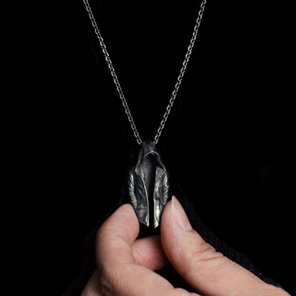 Cloak Clasp Necklace - 925 Silver Silver Cloak Necklace - Image 2