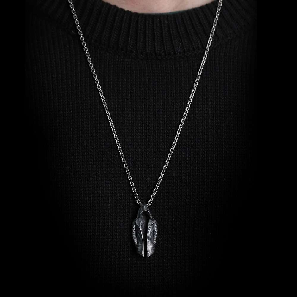 Cloak Clasp Necklace - 925 Silver Silver Cloak Necklace - Image 3