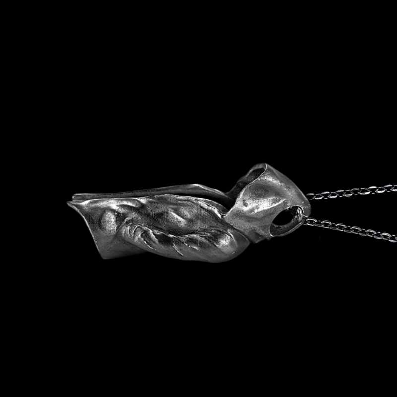 Cloak Clasp Necklace - 925 Silver Silver Cloak Necklace - Image 5