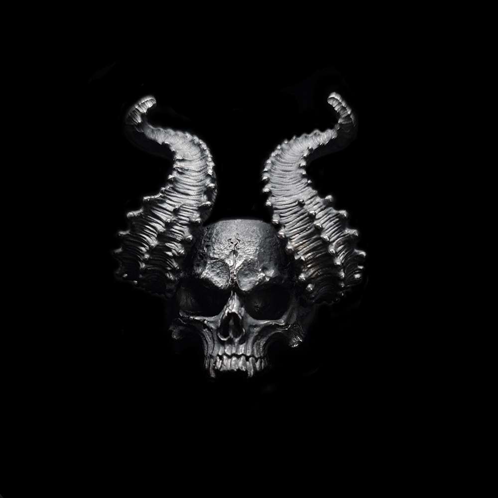 Chunky Silver Skull Ring A Symbol of Confidence and Dominance - Image 6