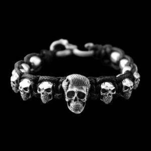 Skull Bracelet - 925 Silver Skull Bracelet for Men
