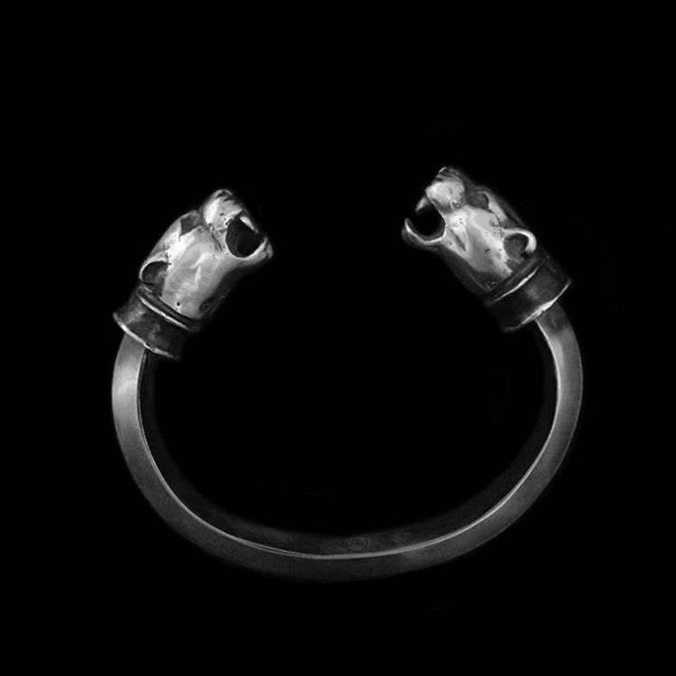 Silver Lion Bracelet – 925 Silver Animal Bracelet for Men - MENSSKULL 925 silver jewelry