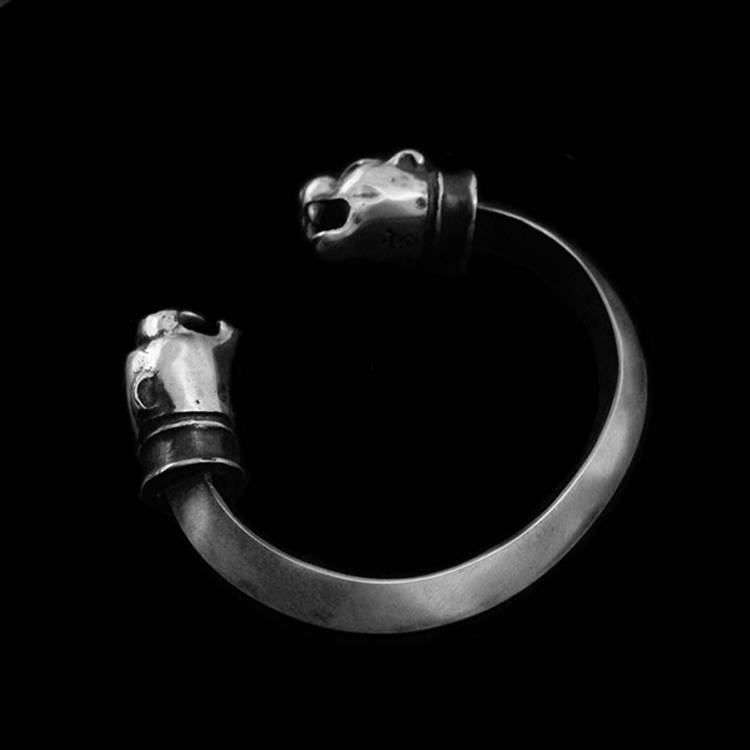 Silver Lion Bracelet - 925 Silver Animal Bracelet for Men - Image 2