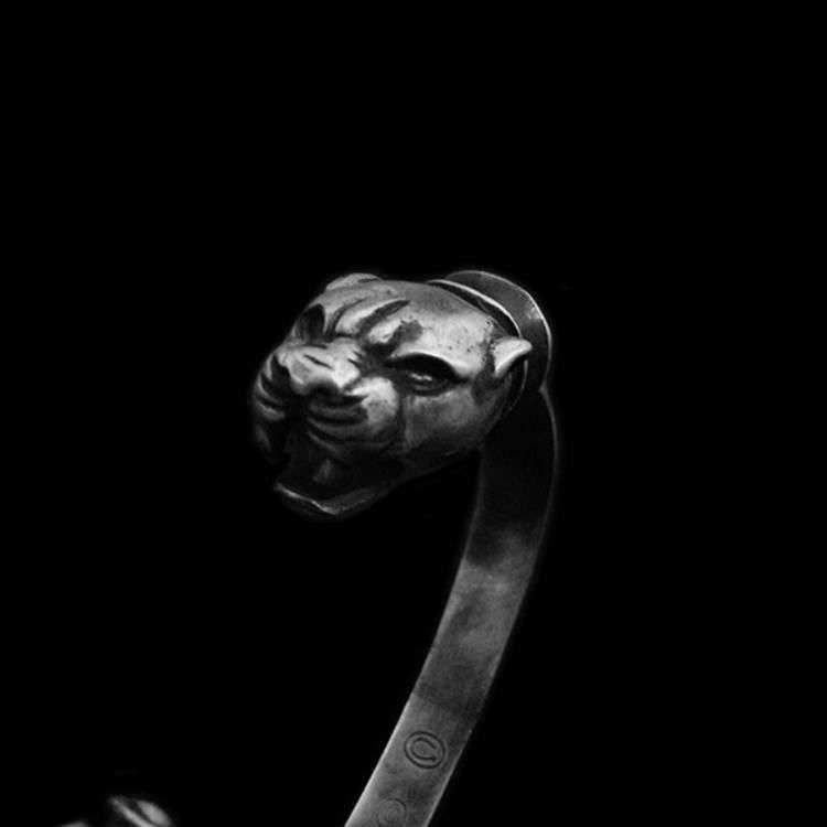 Silver Lion Bracelet - 925 Silver Animal Bracelet for Men - Image 3