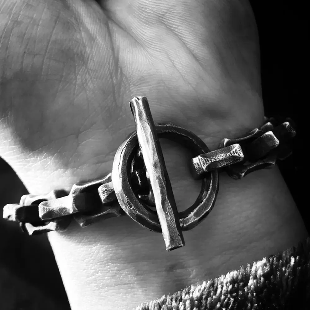 Deal with the Devil Skull Bracelet - 925 Silver Bracelet - Image 7