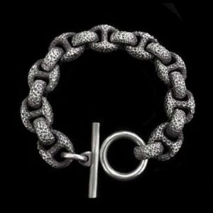 Meteorite Crater Bracelet - 925 Silver Statement Bracelet