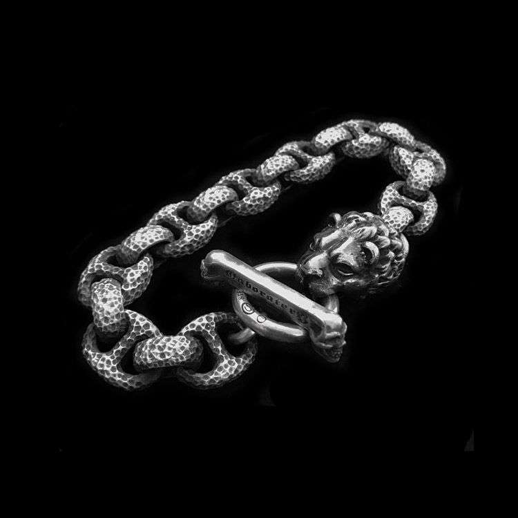 Meteorite Crater Lion Bracelet - 925 Silver Bracelet for Men - Image 3