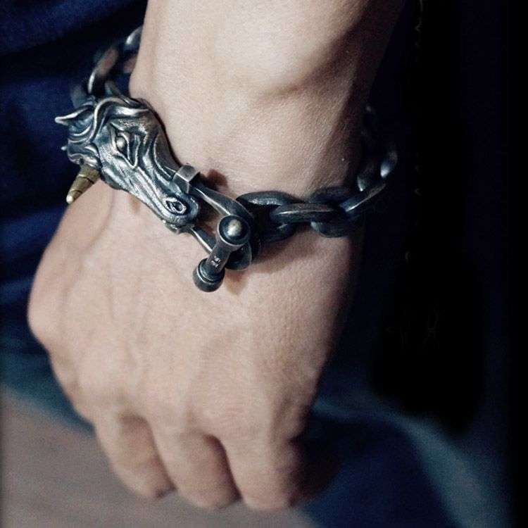 Unicorn Bracelet - 925 Silver Mythic Bracelet for Men - Image 4