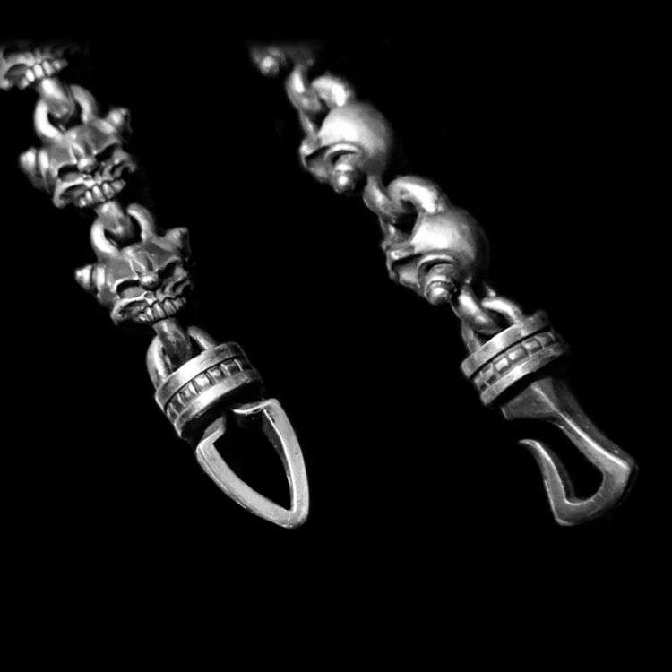 Clown Bracelet for Men - 925 Silver Mask Bracelet - Image 2