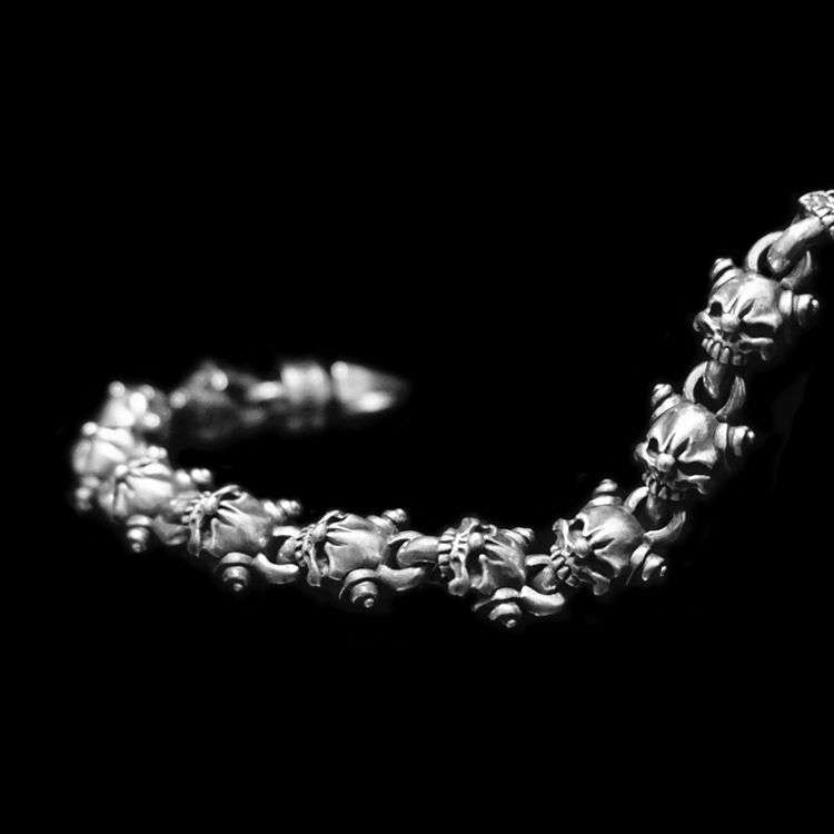 Clown Bracelet for Men - 925 Silver Mask Bracelet - Image 3