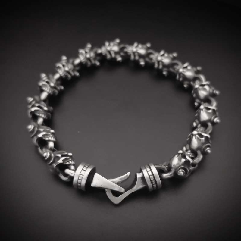 Clown Bracelet for Men - 925 Silver Mask Bracelet - Image 5