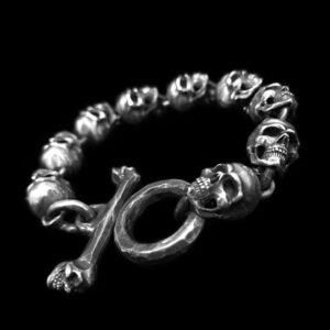 Skull Bracelet - Striking 925 Sterling Silver | MENSSKULL
