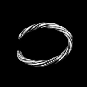 Woven Twining Bracelet - 925 Sterling Silver Bracelet