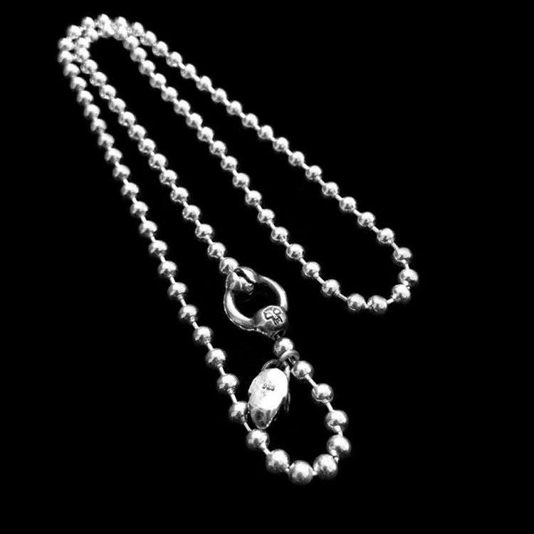 Beaded Skull Necklace 925 Silver Unique Blend of Style and Statement - Image 4