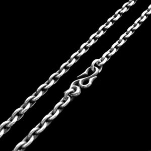 Qs Button - 925 Silver Necklace for Men