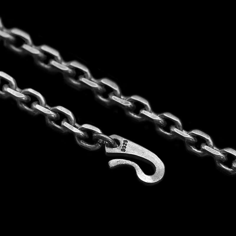 The S Hook Basic Unveiling Elegance - 925 Silver Necklace for Men - Image 2
