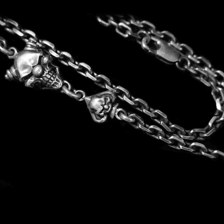 Trickster Skull Necklace for Men - 925 Silver Trickster Chain - Image 3